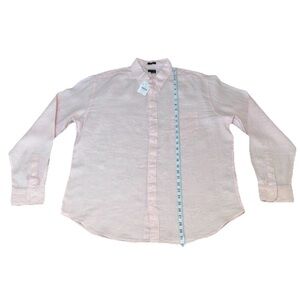 J.Crew Classic Linen Blend Shirt Men's XL Light Pink Resort Vacation Travel NWT